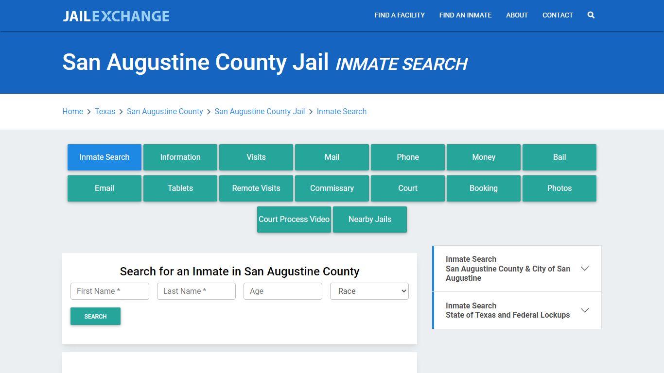 San Augustine County Jail, TX Inmate Search: Roster & Mugshots